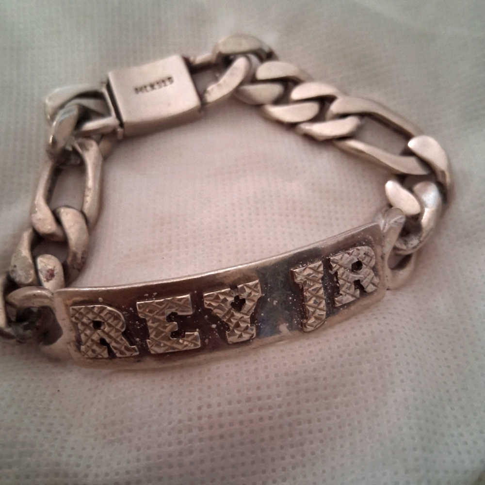 Silver Men's Bracelet 70 Gr Rey Jr